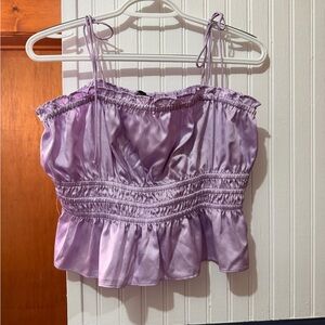 Cotton Candy Lilac Ruched Camisole